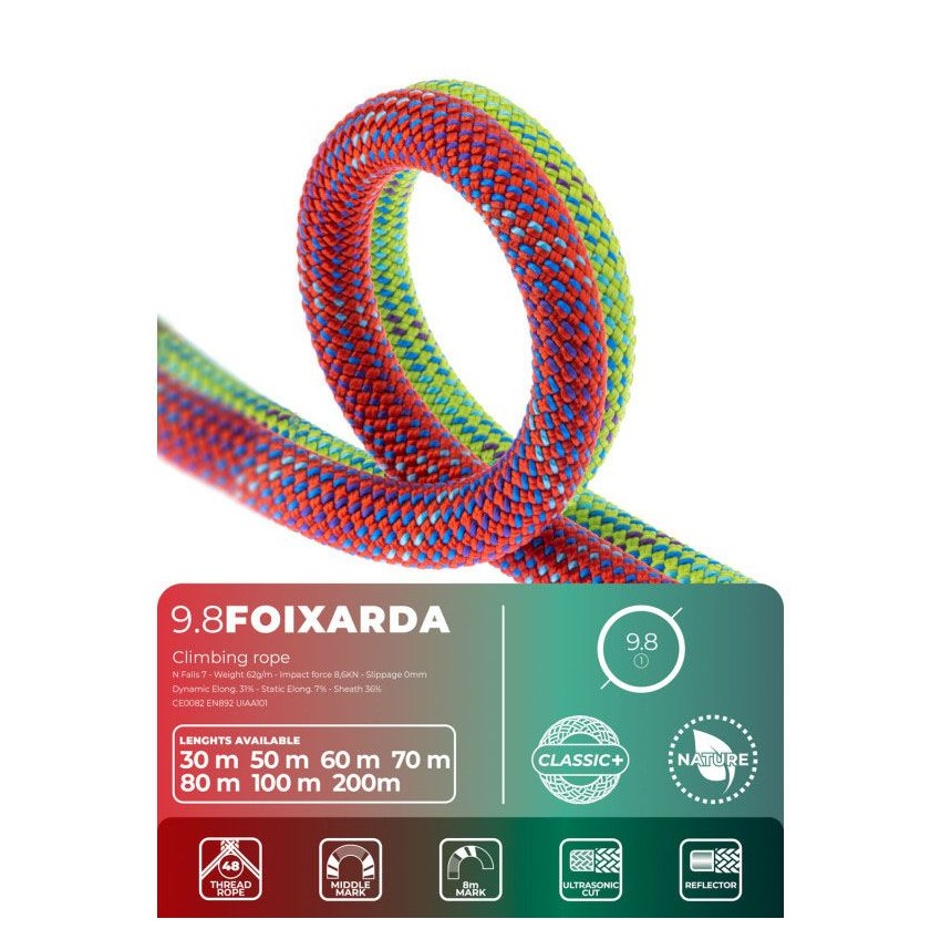 Fixe Foixarda 9.8 X80m, green